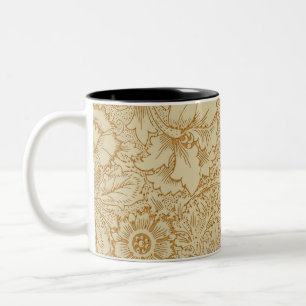 Tasse 2 Couleurs Papier peint floral Poppy de William Morris