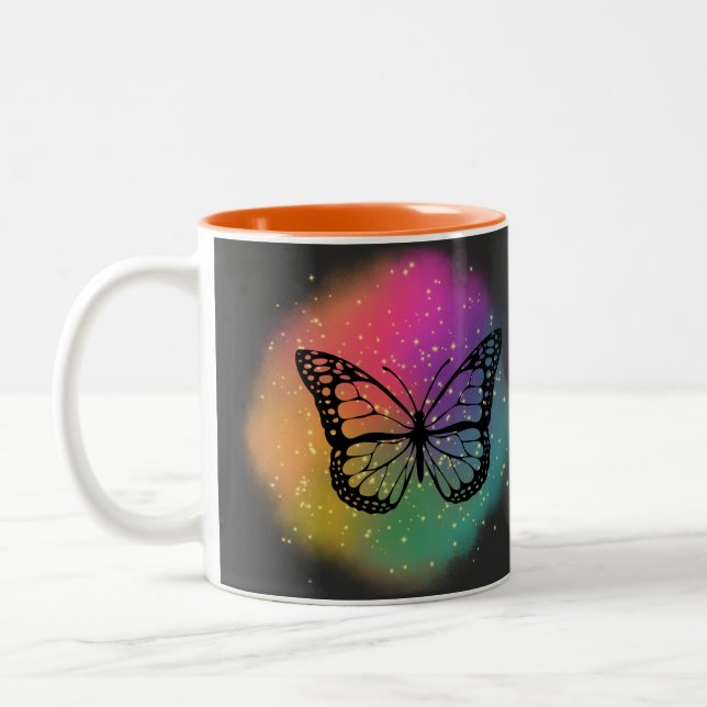 Tasse 2 Couleurs Papillon aquarelle (Gauche)