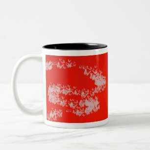 Tasse 2 Couleurs Papillon blanc rouge Yaei