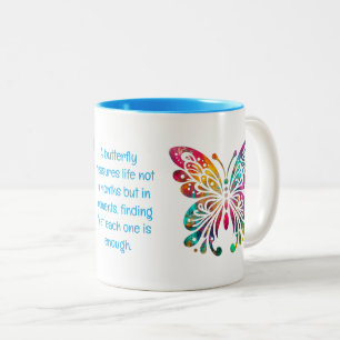 Tasse 2 Couleurs Papillon - Couleurs arc-en-ciel avec devis