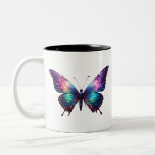 Tasse 2 Couleurs Papillon Galaxy Art - Papillon brillant coloré