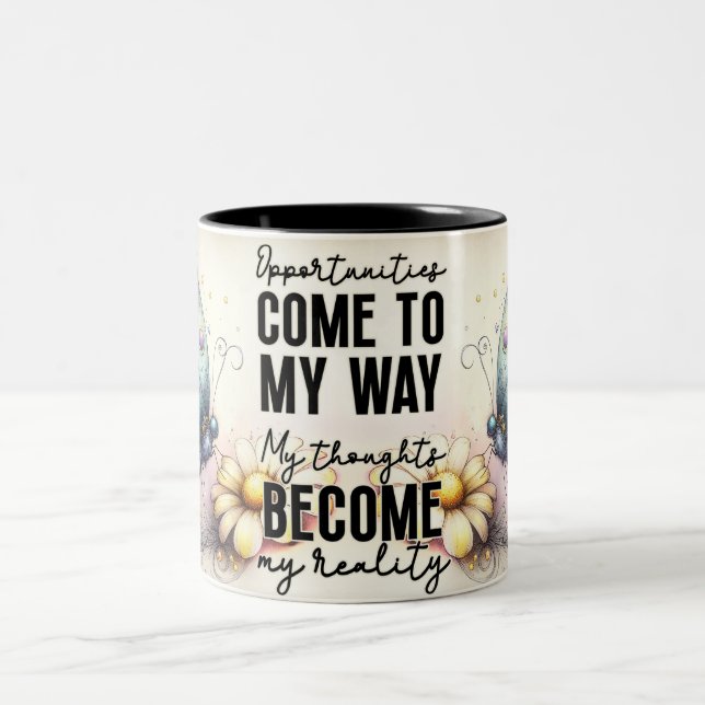 Tasse 2 Couleurs Papillon Inspirant Wrap (Centre)