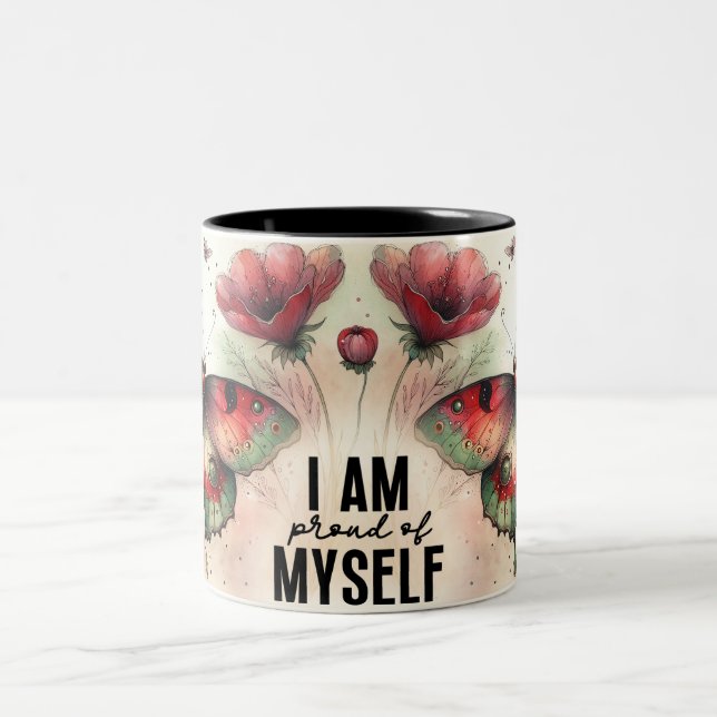 Tasse 2 Couleurs Papillon Inspirant Wrap (Centre)