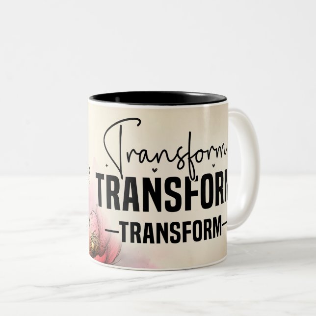 Tasse 2 Couleurs Papillon Inspirant Wrap (Devant droit)
