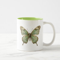 Papillon Orné aux Ailes à Motif de Feuille