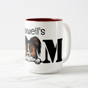 Tasse 2 Couleurs Papillon Peeking Maman personnalisée