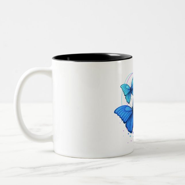Tasse 2 Couleurs Papillons (Gauche)