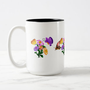 Tasse 2 Couleurs Papillons de caricature