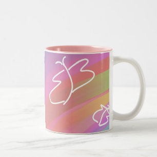 Tasse 2 Couleurs Papillons esquissés