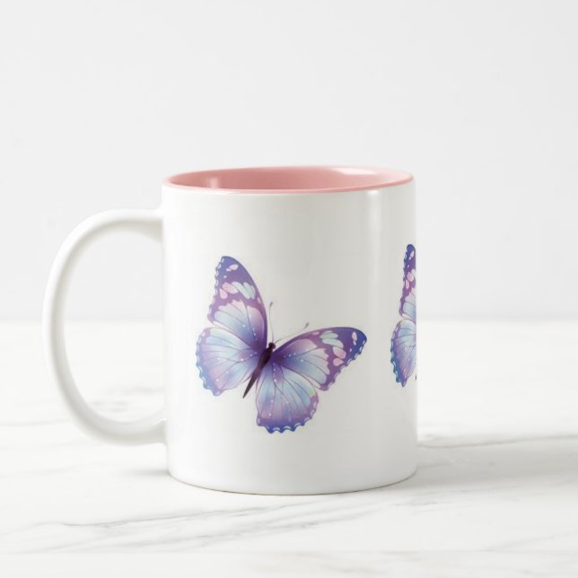 Tasse 2 Couleurs Papillons pendant votre vie (Gauche)