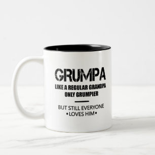 Tasse 2 Couleurs Papounet comme un grand-père normal mais plus grin