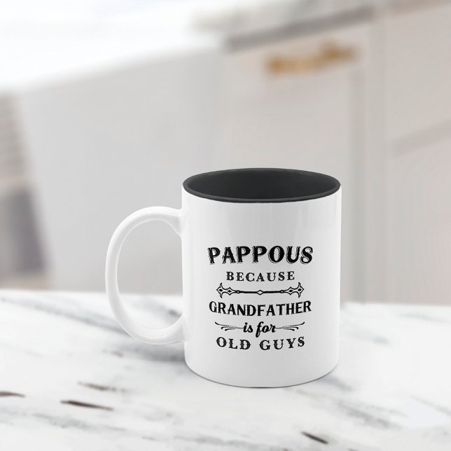 Tasse 2 Couleurs Pappous | Gros-Père Drôle Est Pour Les Vieux Gars (Créateur téléchargé)