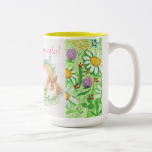 Tasse 2 Couleurs pâques heureux