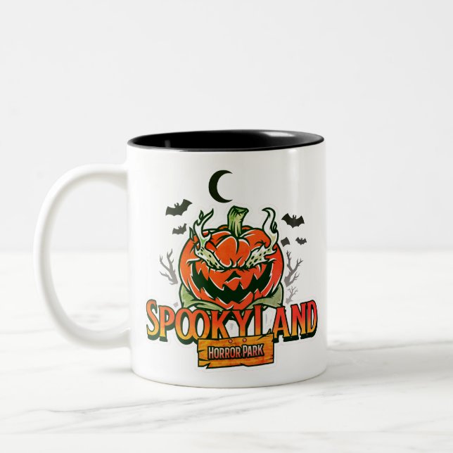 Tasse 2 Couleurs Parc d'Horreur Spooky Land (Gauche)