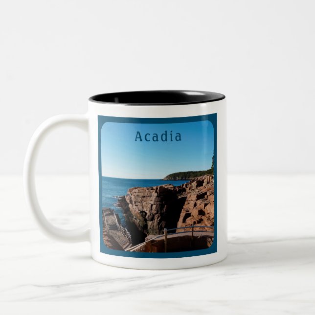 Tasse 2 Couleurs Parc national Acadia Thunder Hole Maine (Gauche)