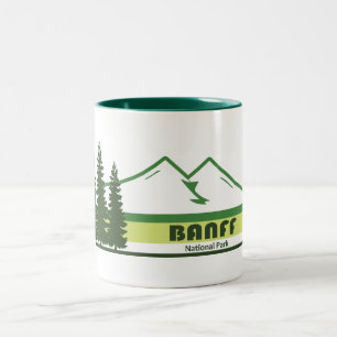 Tasse 2 Couleurs Parc national Banff Bandes vertes