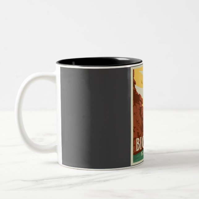 Tasse 2 Couleurs Parc national Big Bend (Gauche)