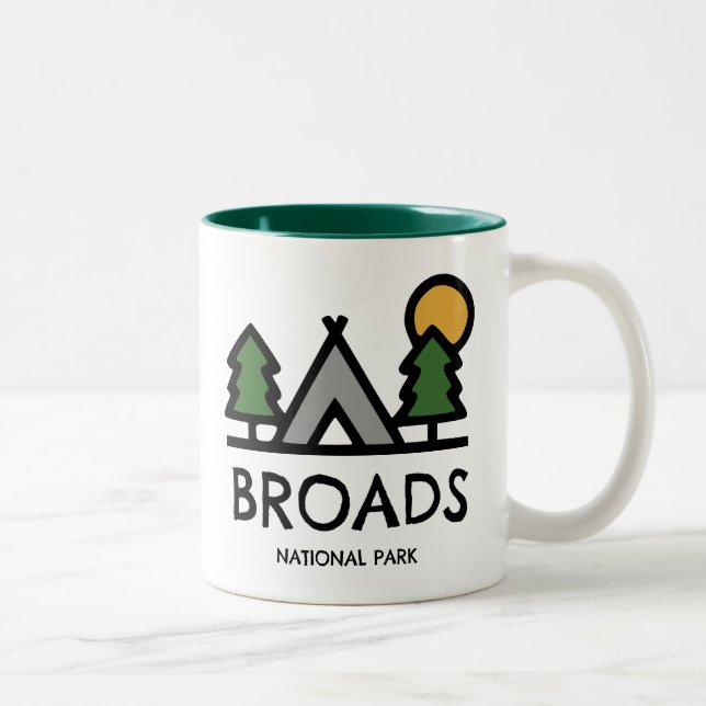 Tasse 2 Couleurs Parc national Broads (Droit)