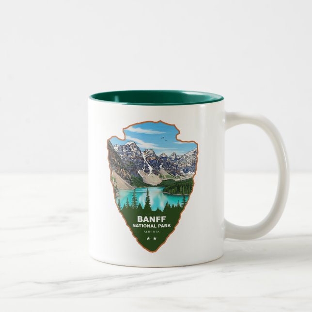 Tasse 2 Couleurs Parc national de Banff Alberta Arrowhead (Droit)