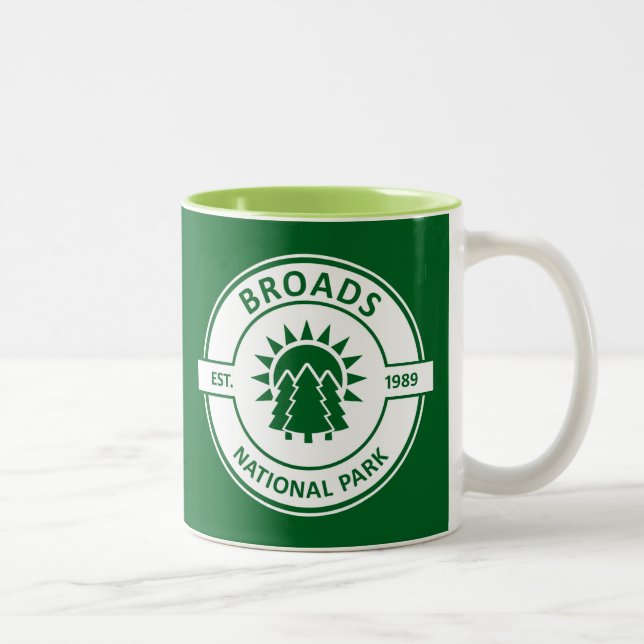 Tasse 2 Couleurs Parc national de Broads Sun Trees (Droit)