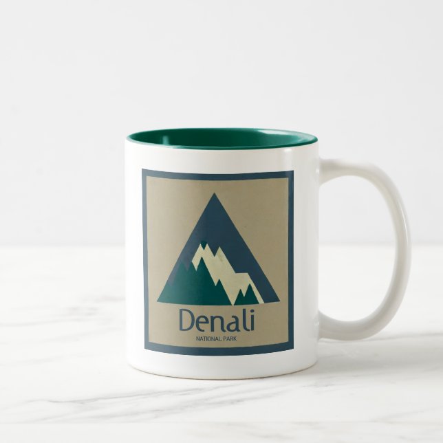 Tasse 2 Couleurs Parc national de Denali Rustique (Droit)