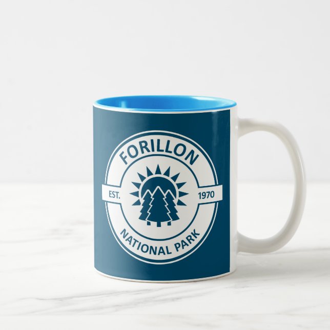 Tasse 2 Couleurs Parc national de Forillon Sun Trees (Droit)