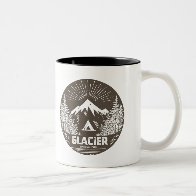 Tasse 2 Couleurs Parc national de glacier (Droit)