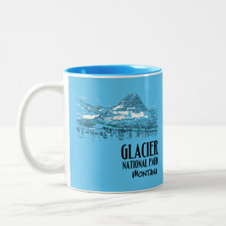 Tasse 2 Couleurs Parc national de Glacier Hidden Lake Montana
