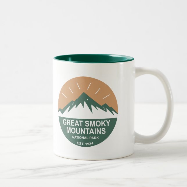 Tasse 2 Couleurs Parc national de Great Smoky Mountains (Droit)