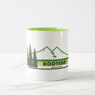 Tasse 2 Couleurs Parc national de Kootenay Green Stripes