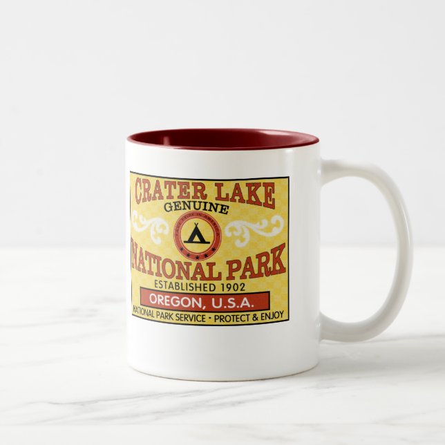 Tasse 2 Couleurs Parc national de lac crater (Droit)