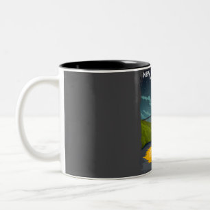 Tasse 2 Couleurs Parc national de New River Gorge à Night Vintage M