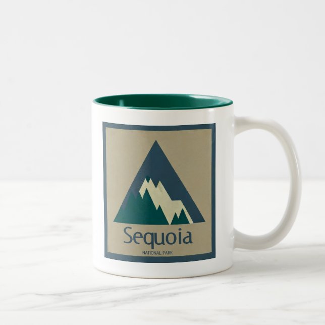Tasse 2 Couleurs Parc national de Sequoia Rustique (Droit)