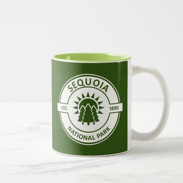 Tasse 2 Couleurs Parc national de Sequoia Sun Trees (Droit)