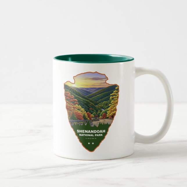 Tasse 2 Couleurs Parc national de Shenandoah Arrowhead (Droit)