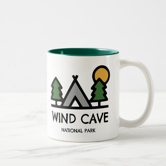 Tasse 2 Couleurs Parc national de Wind Cave (Droit)