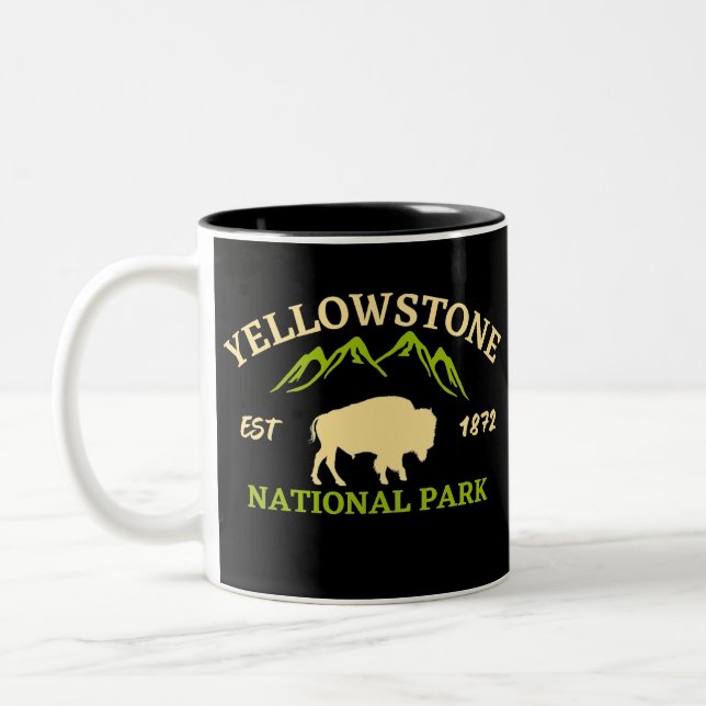 Tasse 2 Couleurs Parc national de Yellowstone (Gauche)
