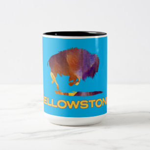 Tasse 2 Couleurs Parc national de Yellowstone avec ours