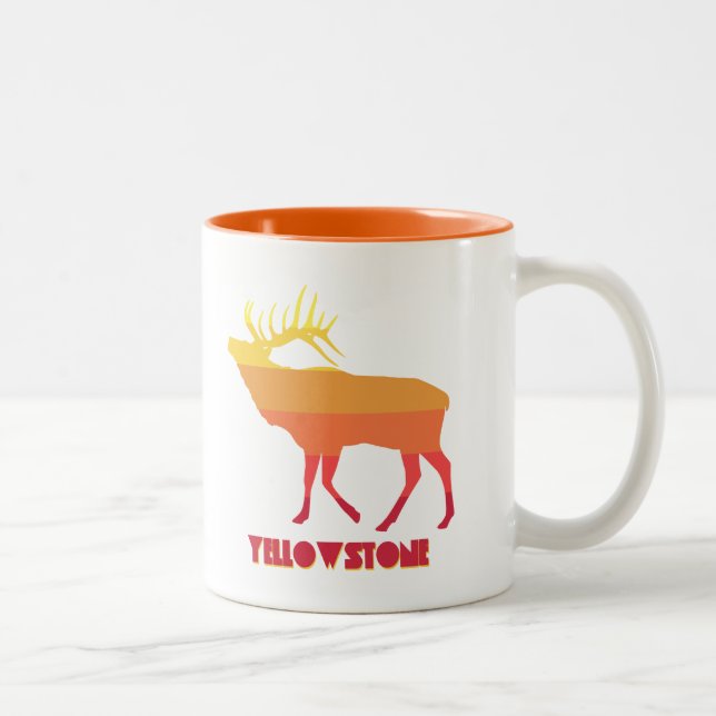 Tasse 2 Couleurs Parc national de Yellowstone Elk (Droit)
