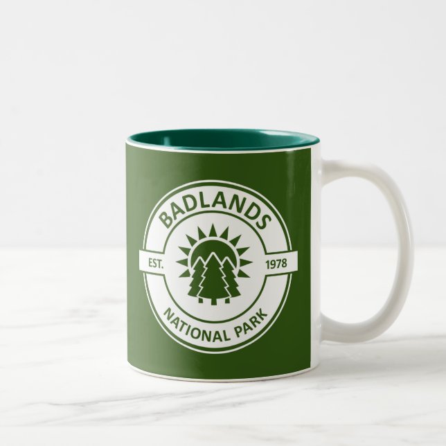 Tasse 2 Couleurs Parc national des Badlands (Droit)