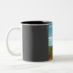 Tasse 2 Couleurs Parc national des Montagnes Bleues Vintage Minimal