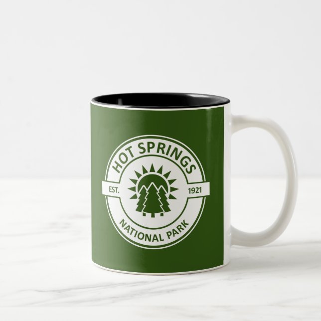 Tasse 2 Couleurs Parc national des sources chaudes (Droit)