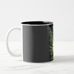 Tasse 2 Couleurs Parc national d'Ojcow Pologne Voyage Art de nuit