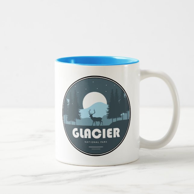 Tasse 2 Couleurs Parc national du Glacier Deer (Droit)