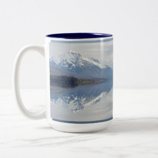 Tasse 2 Couleurs Parc national du Glacier Lac McDonald Hiver