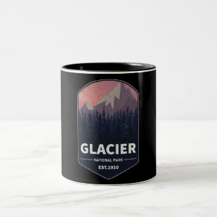 Tasse 2 Couleurs Parc national du Glacier Vintage Montana