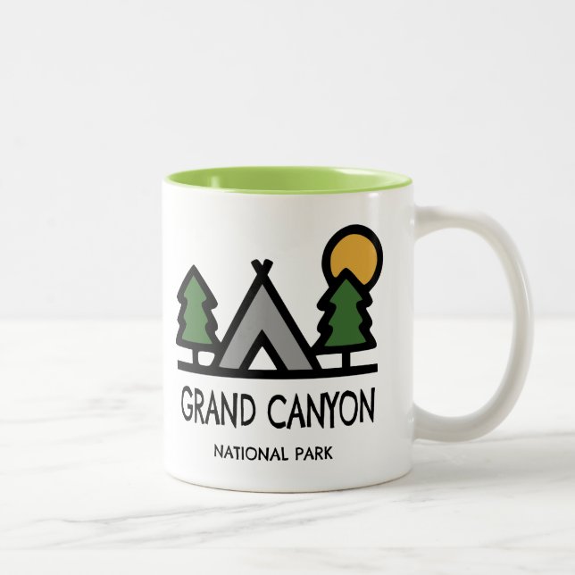 Tasse 2 Couleurs Parc national du Grand Canyon (Droit)