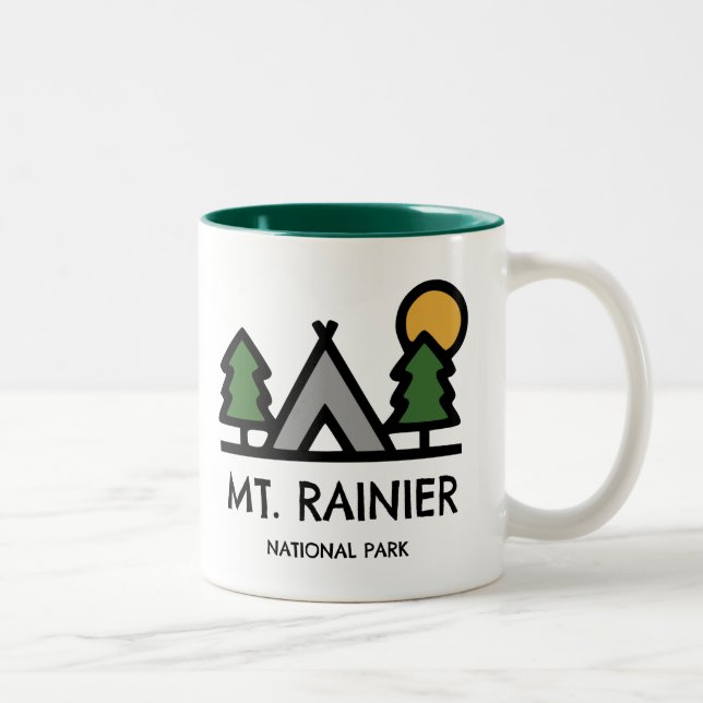 Tasse 2 Couleurs Parc national du Mont-Rainier (Droit)