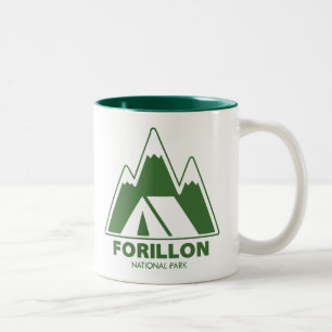 Tasse 2 Couleurs Parc national Forillon Montagnes Camping