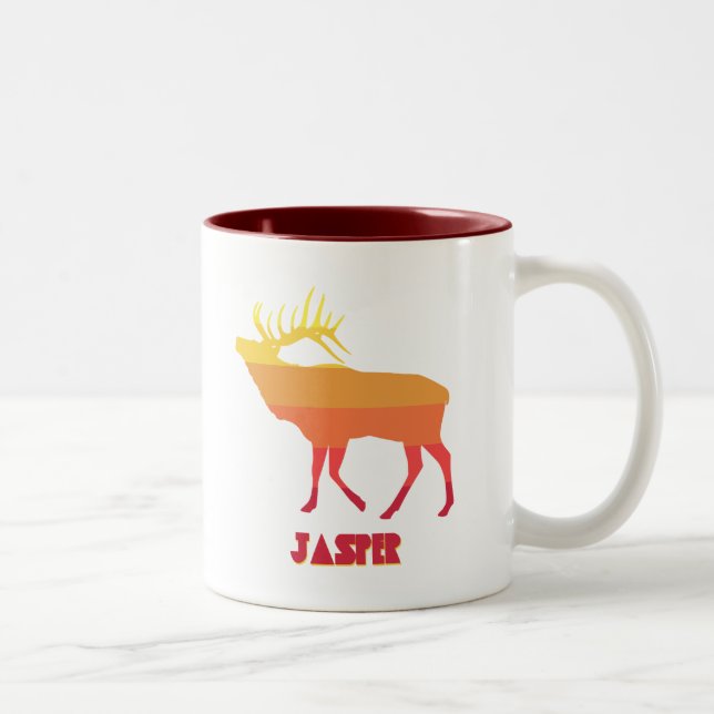 Tasse 2 Couleurs Parc national Jasper Elk (Droit)